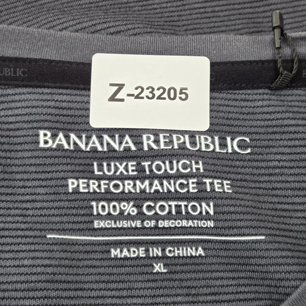 Banana‎ Republic Men Shirt XL Gray Luxe Touch Performance Tee NWT